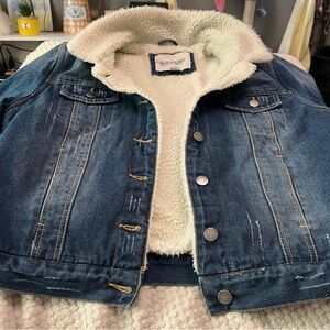 Cozy Denim Jacket with Sherpa Lining
